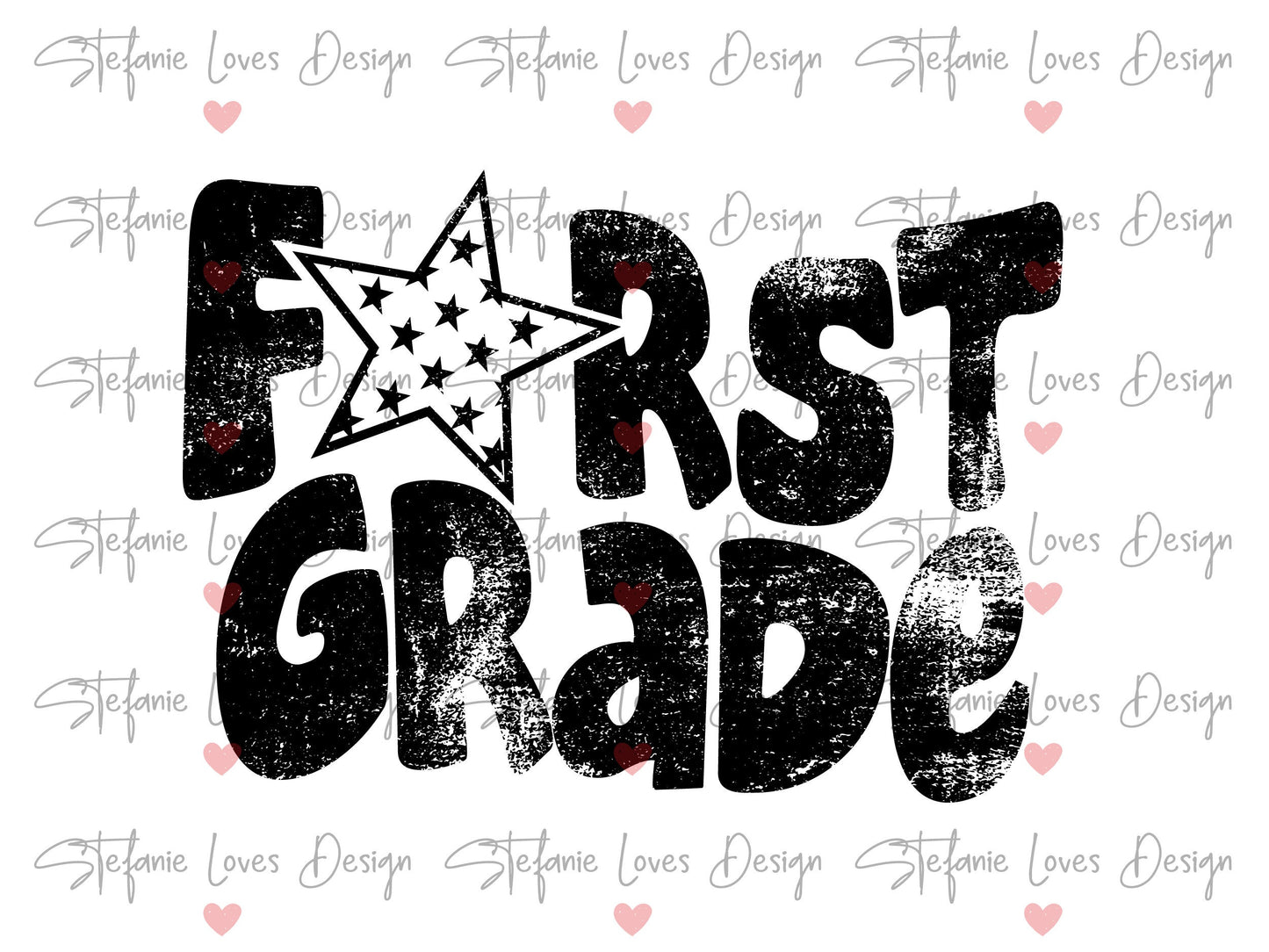 First Grade png, Distressed First Grade png, 1st Grade, Digital Design, Back to School