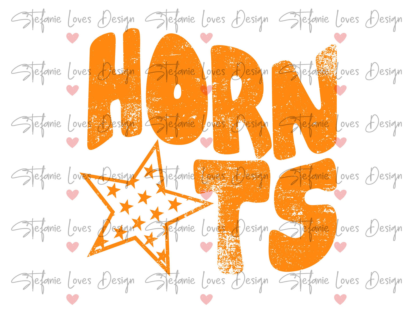 Hornets Distressed Star Digital Design