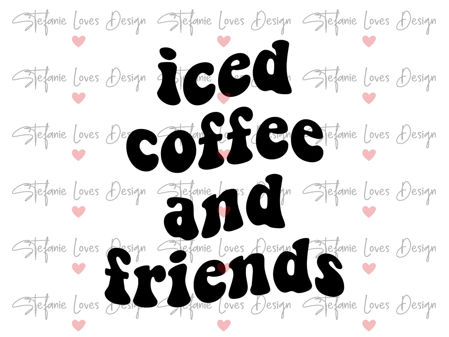 Iced Coffee and Friends Digital Design