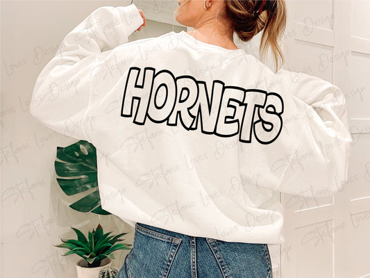 Hornets svg, Hornets Outline svg, Hornets shirt svg, Digital Design, Hornets Mascot
