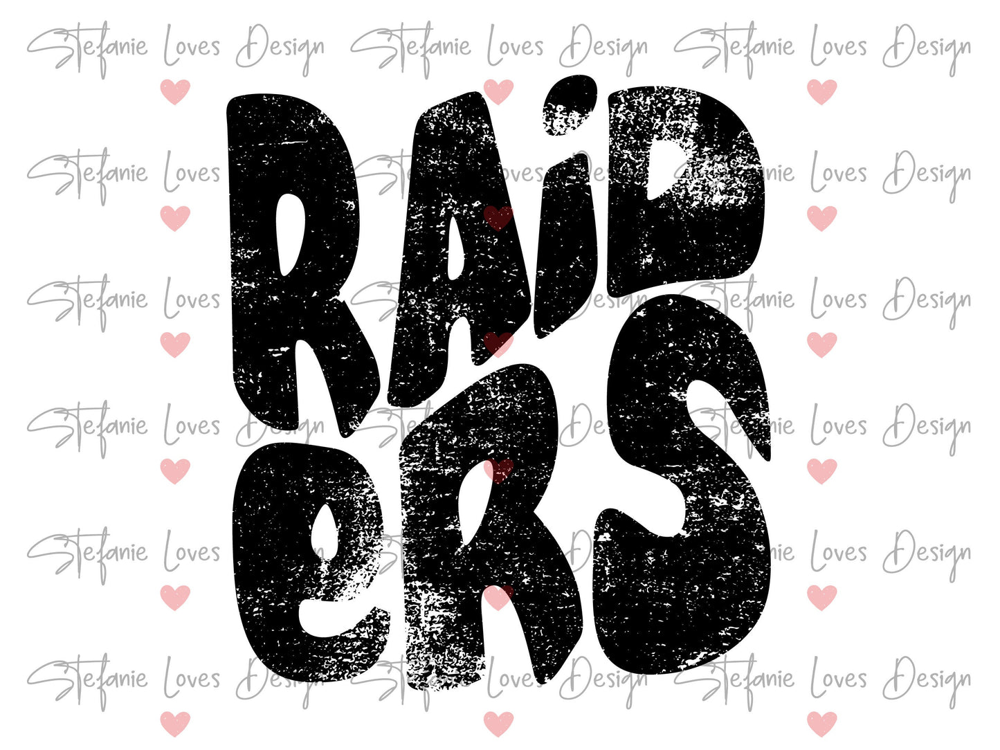 Raiders Distressed Digital Design