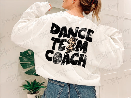 Dance Team Coach Lightning Bolt png, Distressed Dance Team Coach png