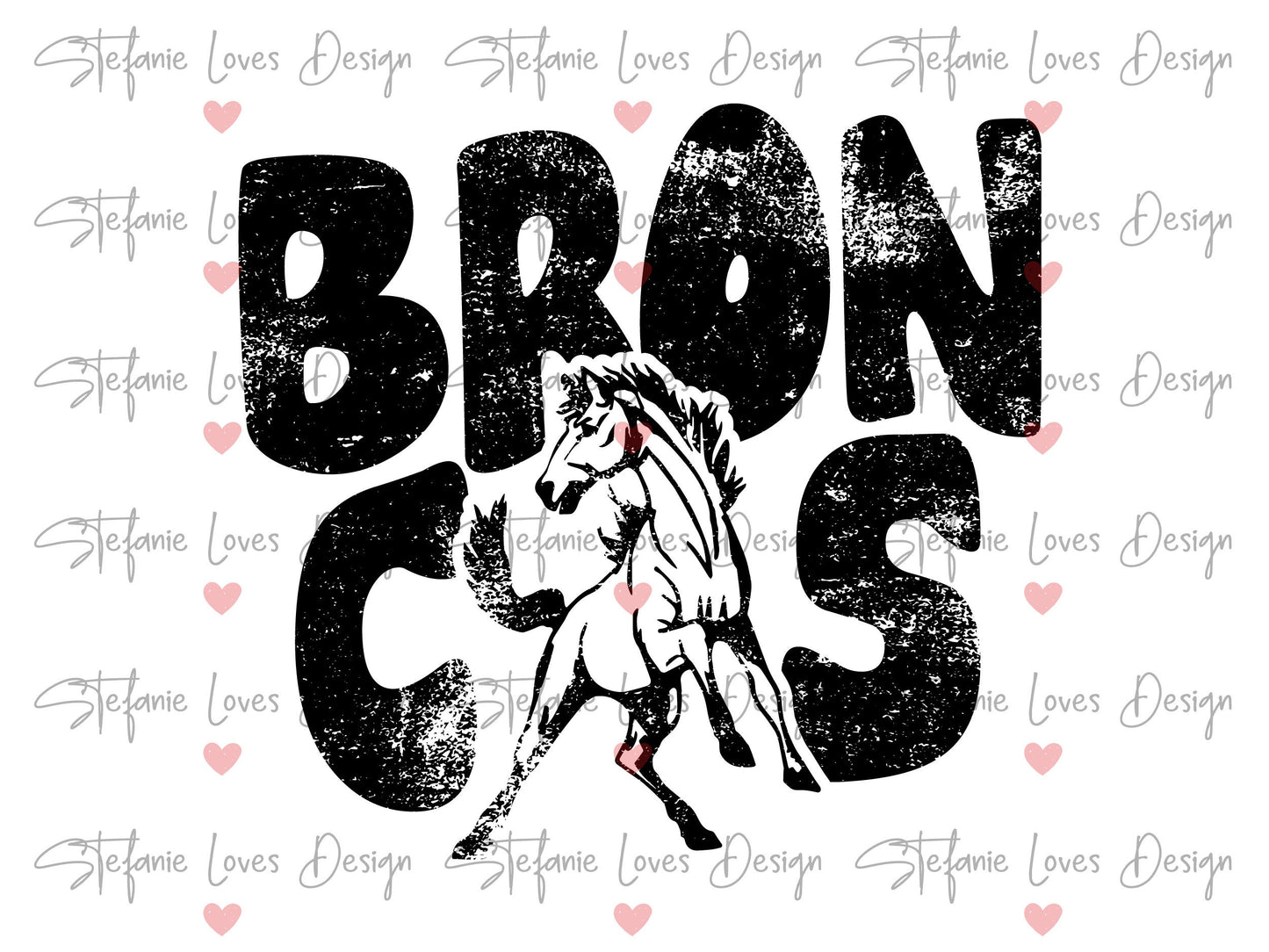 Broncos png, Distressed Broncos Mascot png, Digital Design, Broncos High School