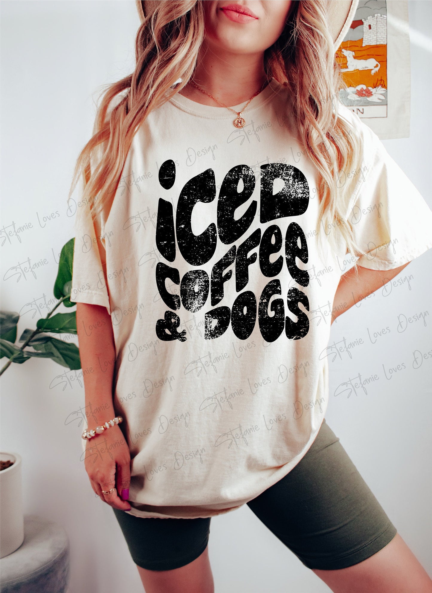 Iced Coffee and Dogs png, Iced Coffee, Dogs, Digital Download