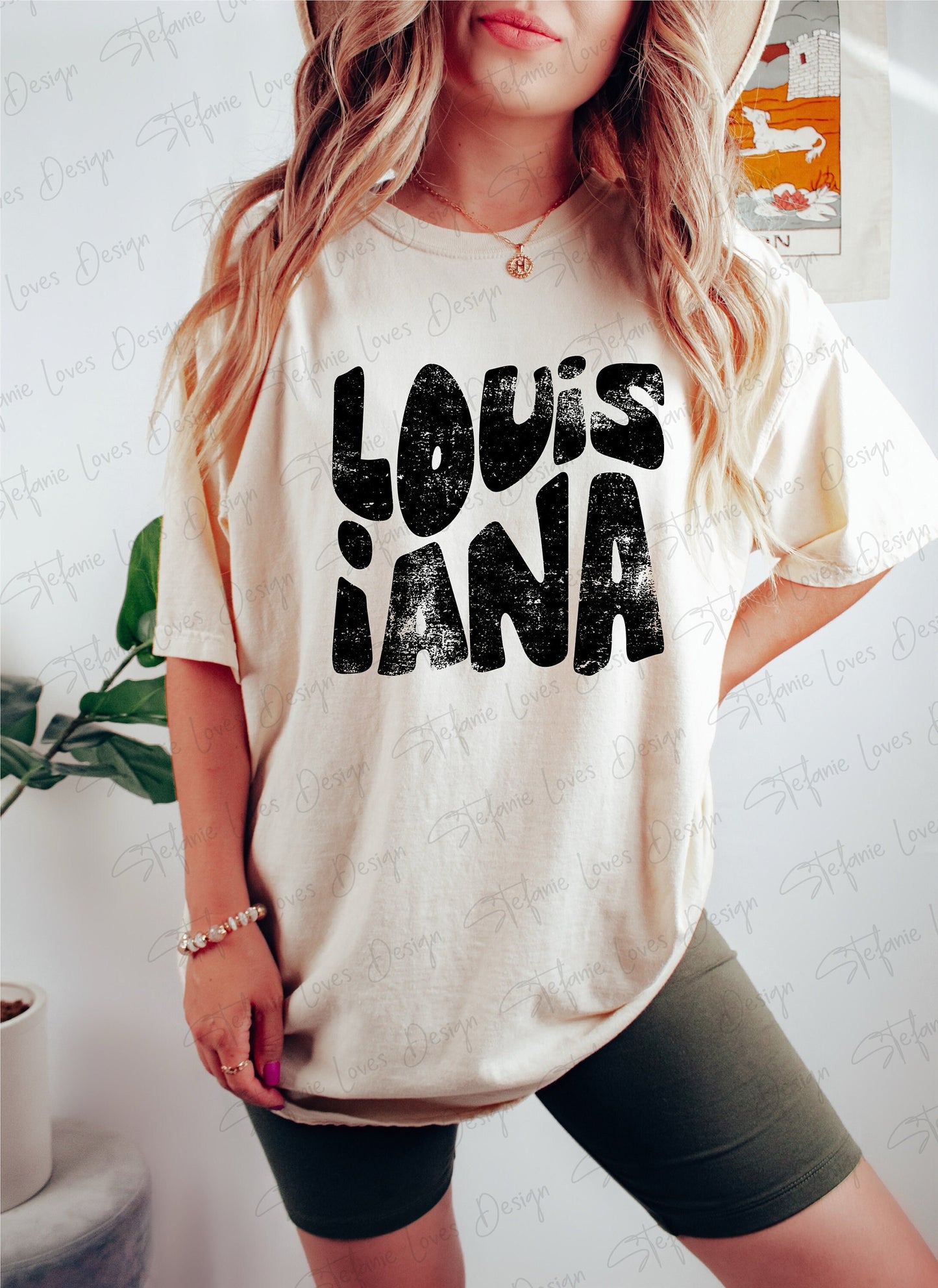 Louisiana png, Distressed Louisiana Digital Design