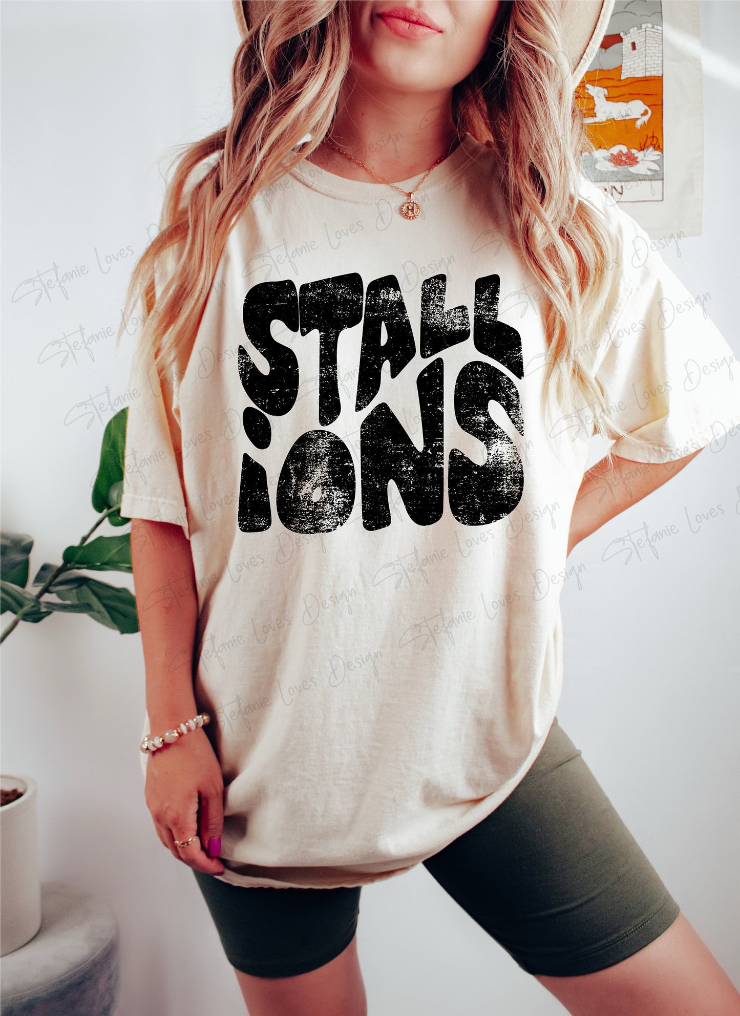 Stallions png, Distressed Stallions Mascot png, Digital Design, Stallions High School