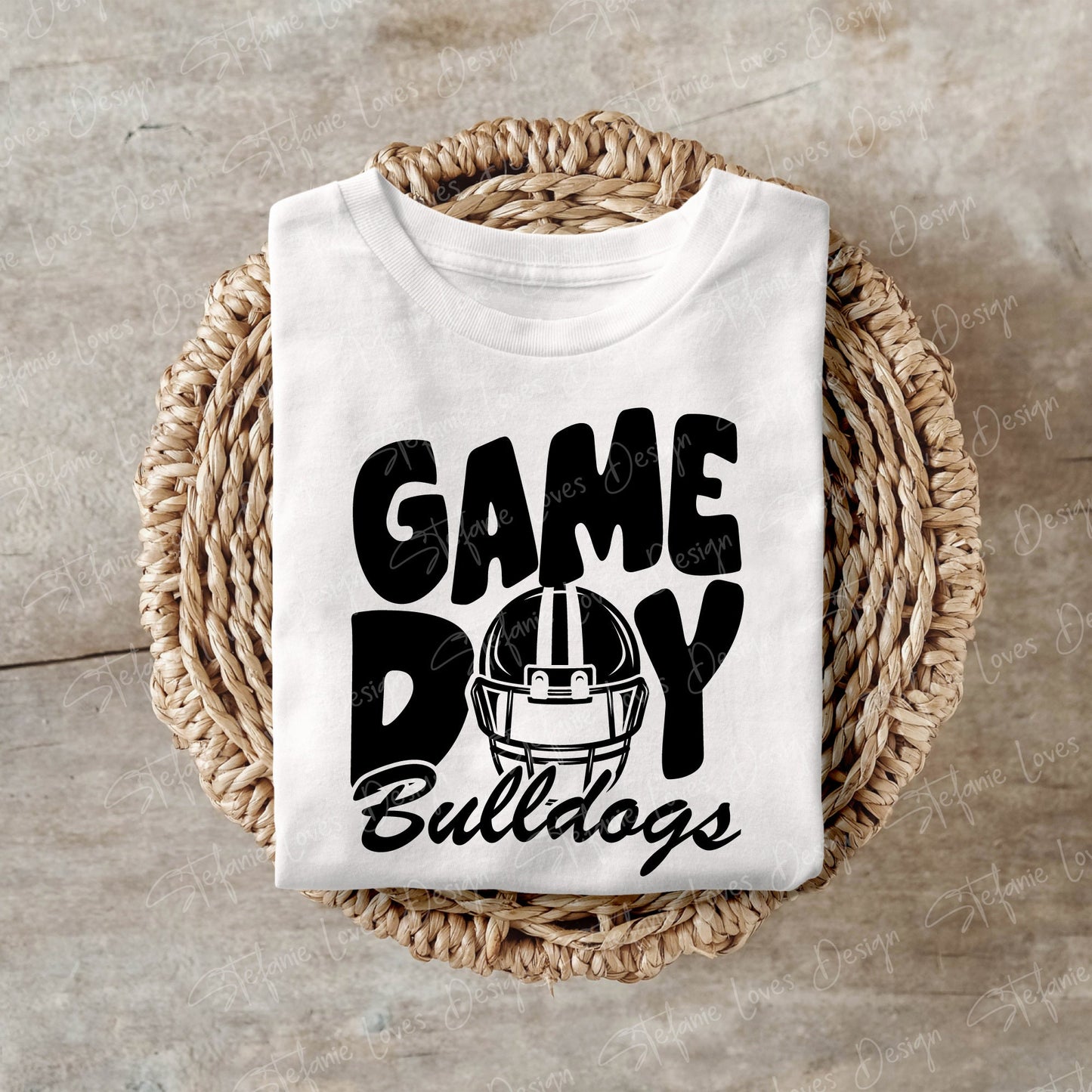 Game Day Helmet Bulldogs Digital Design