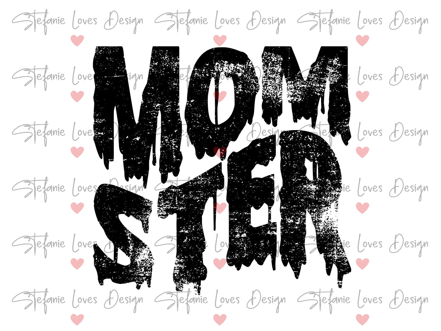 MOMSTER Distressed Digital Design, Halloween, Fall, PNG, Digital Download,