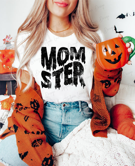 MOMSTER Distressed Digital Design, Halloween, Fall, PNG, Digital Download,