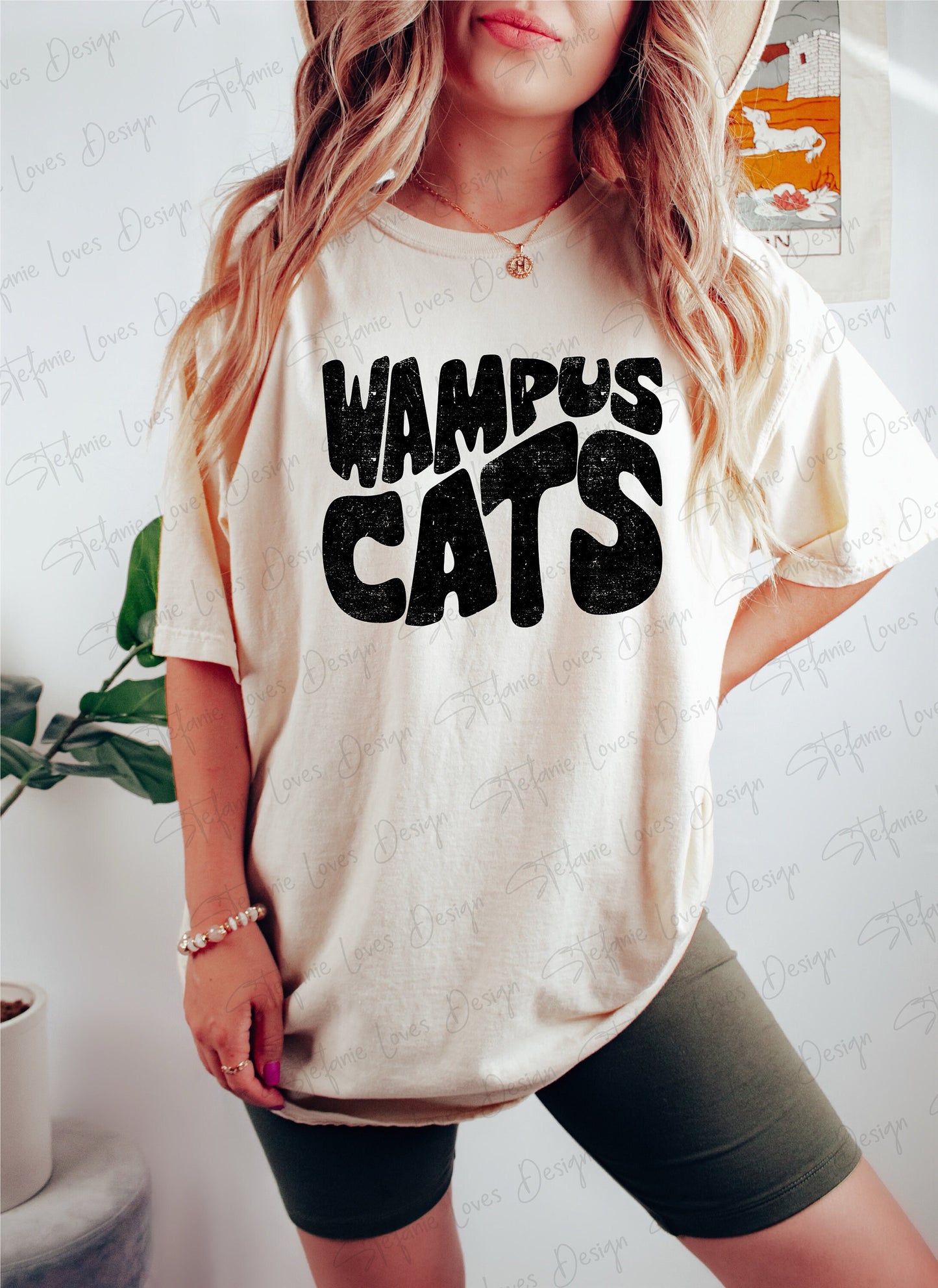 Wampus Cats Distressed png, Digital Design