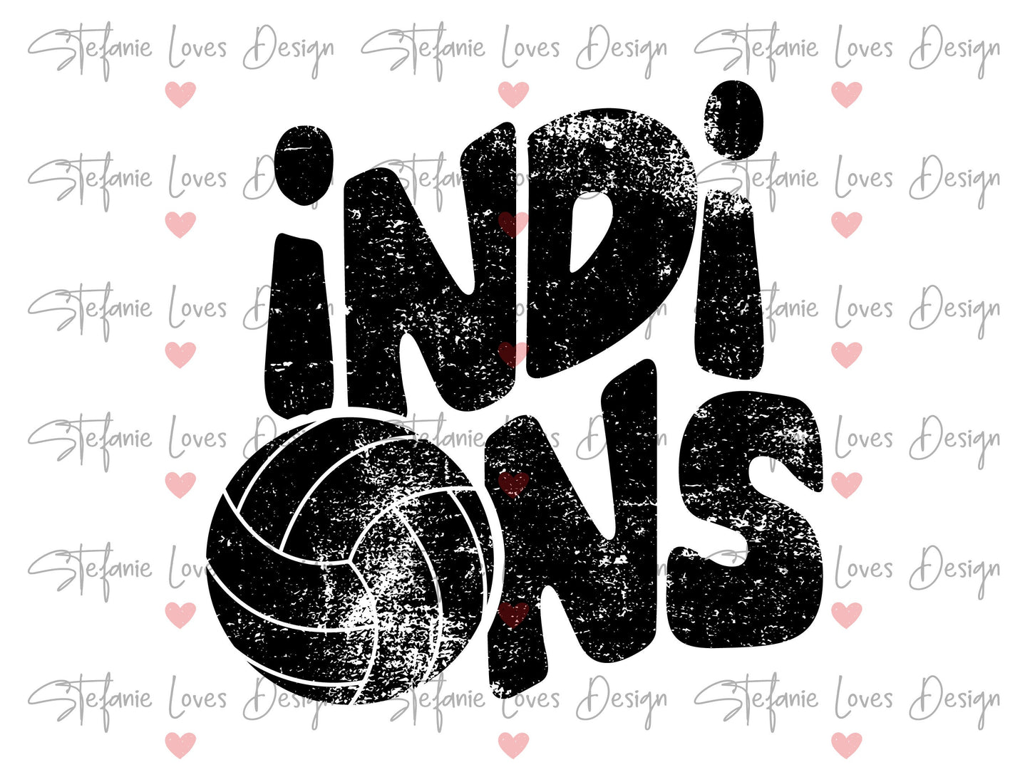 Indians Volleyball png, Distressed High School Indians Volleyball png, Digital Design, Indians High School Volleyball, Indians Volleyball