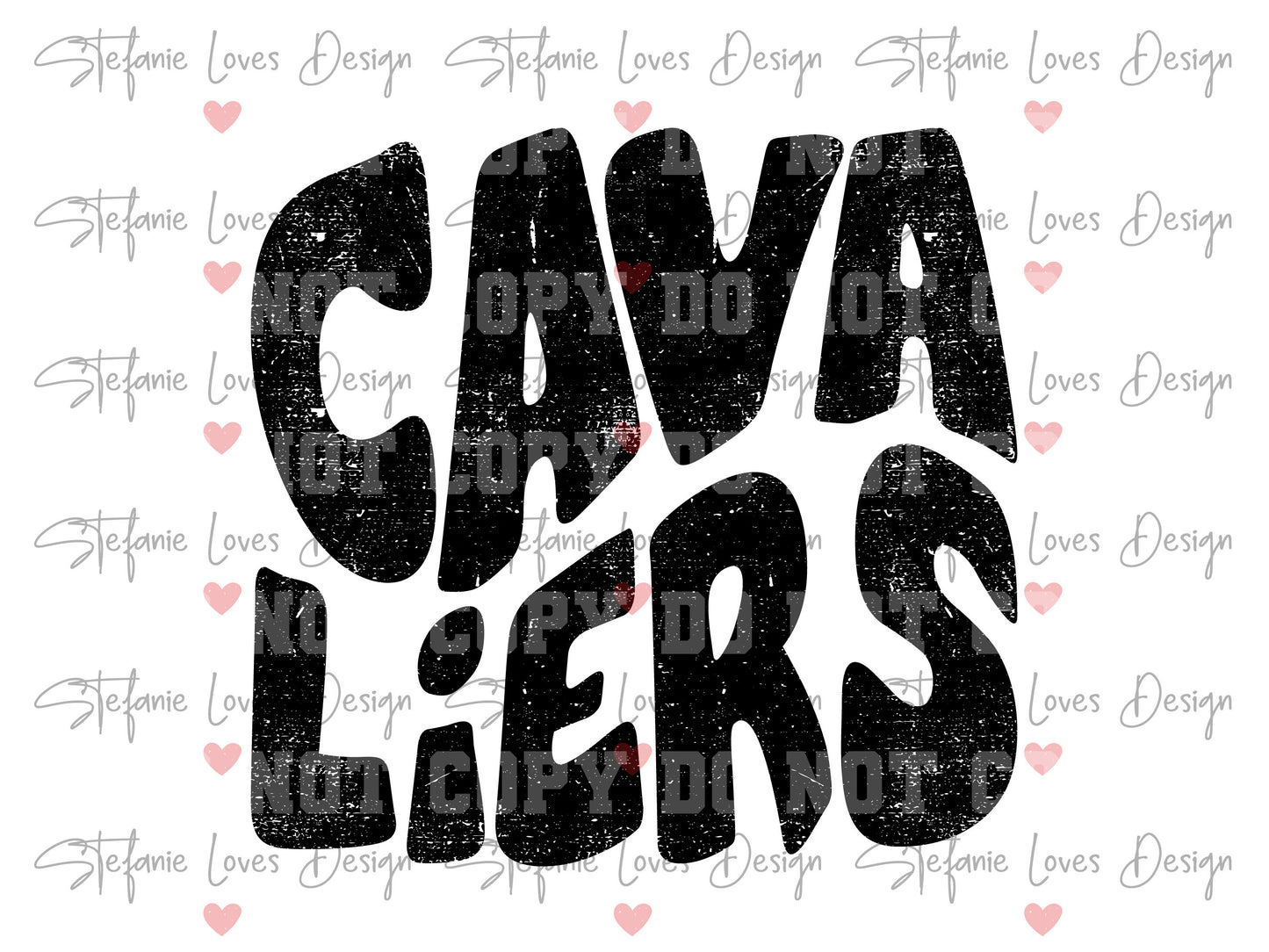 Cavaliers Distressed png, Digital Design, Cavaliers High School