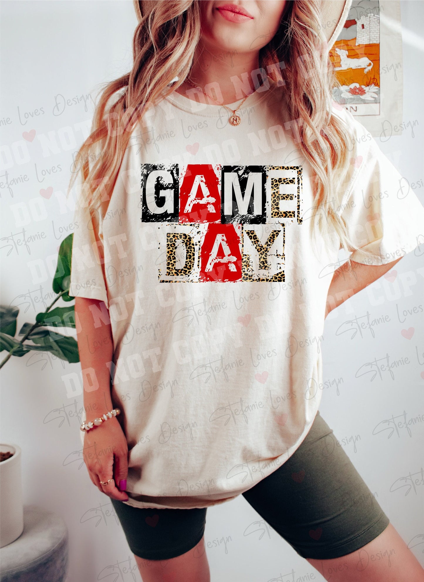 Game Day Leopard Anarchy Distressed Digital Design