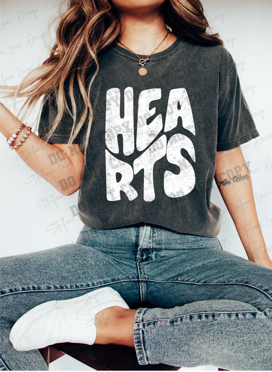 HEARTS Distressed png, Digital Design