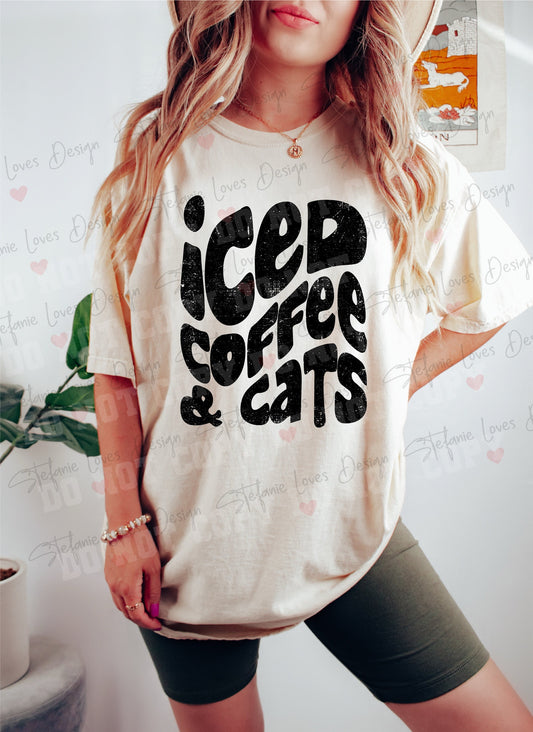 Iced Coffee and Cats Digital Design