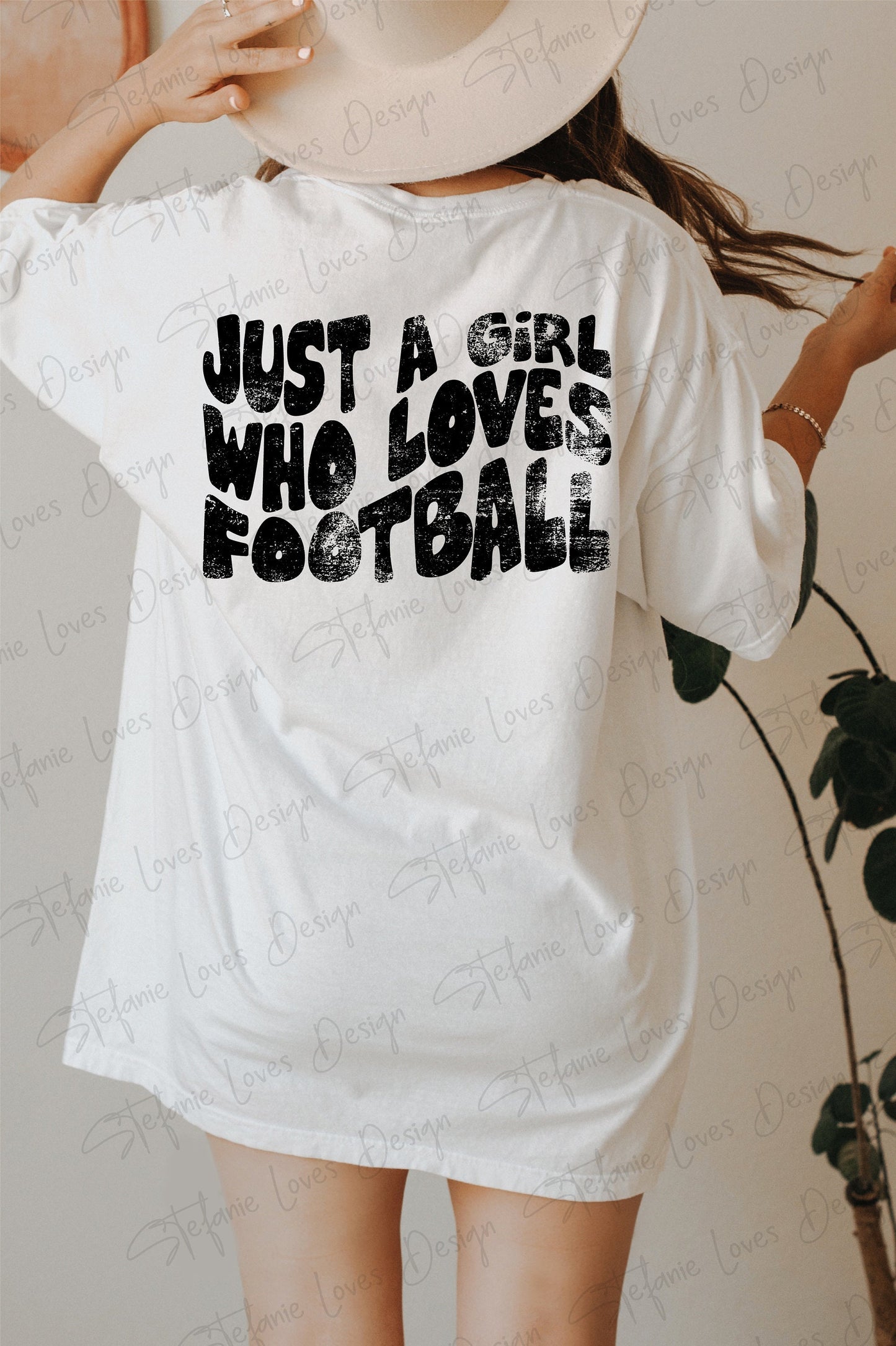 Just A Girl Who Loves Football Digital Design