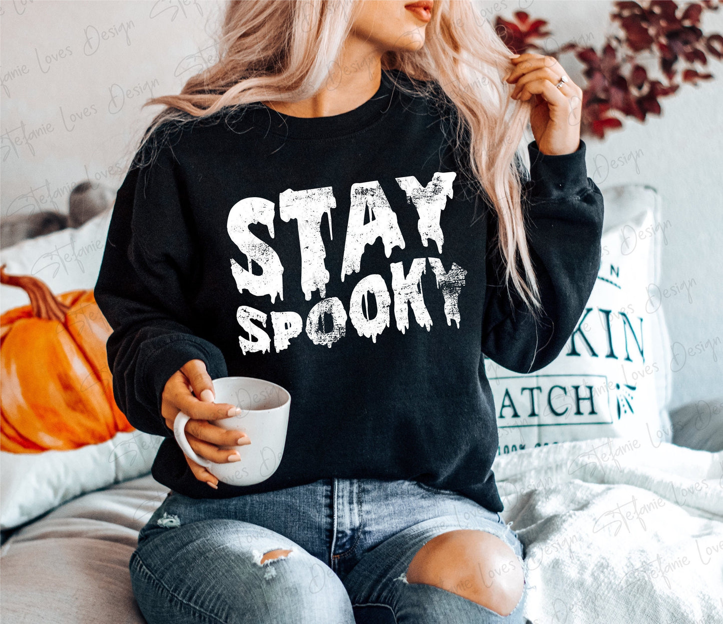 Stay Spooky Distressed Digital Design, Halloween, Fall, PNG, Digital Download,