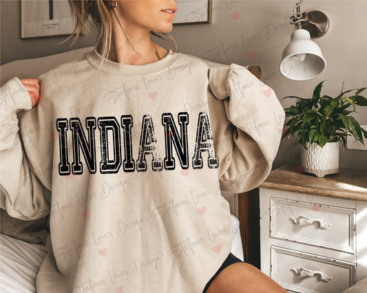Indiana Distressed Design png and svg, Digital Design