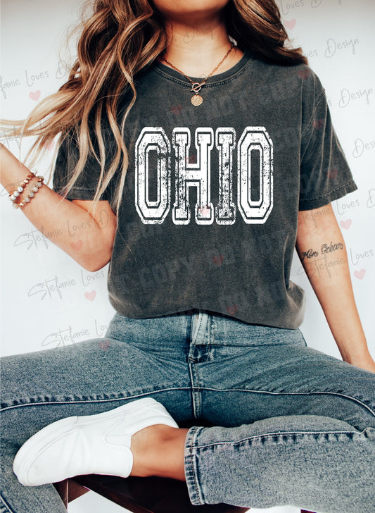 Ohio Distressed Design png and svg, Digital Design