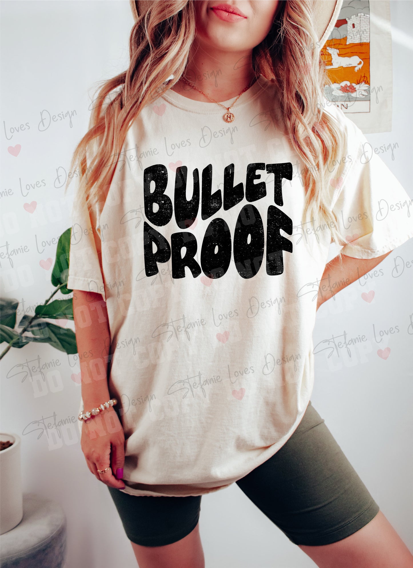 BULLETPROOF Distressed png, Digital Design