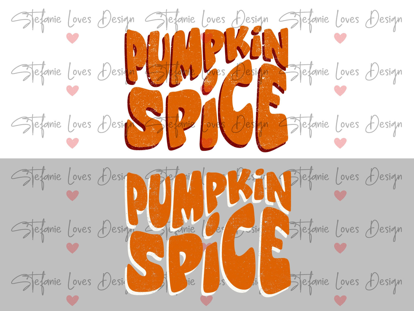 Pumpkin Spice Distressed Digital Design