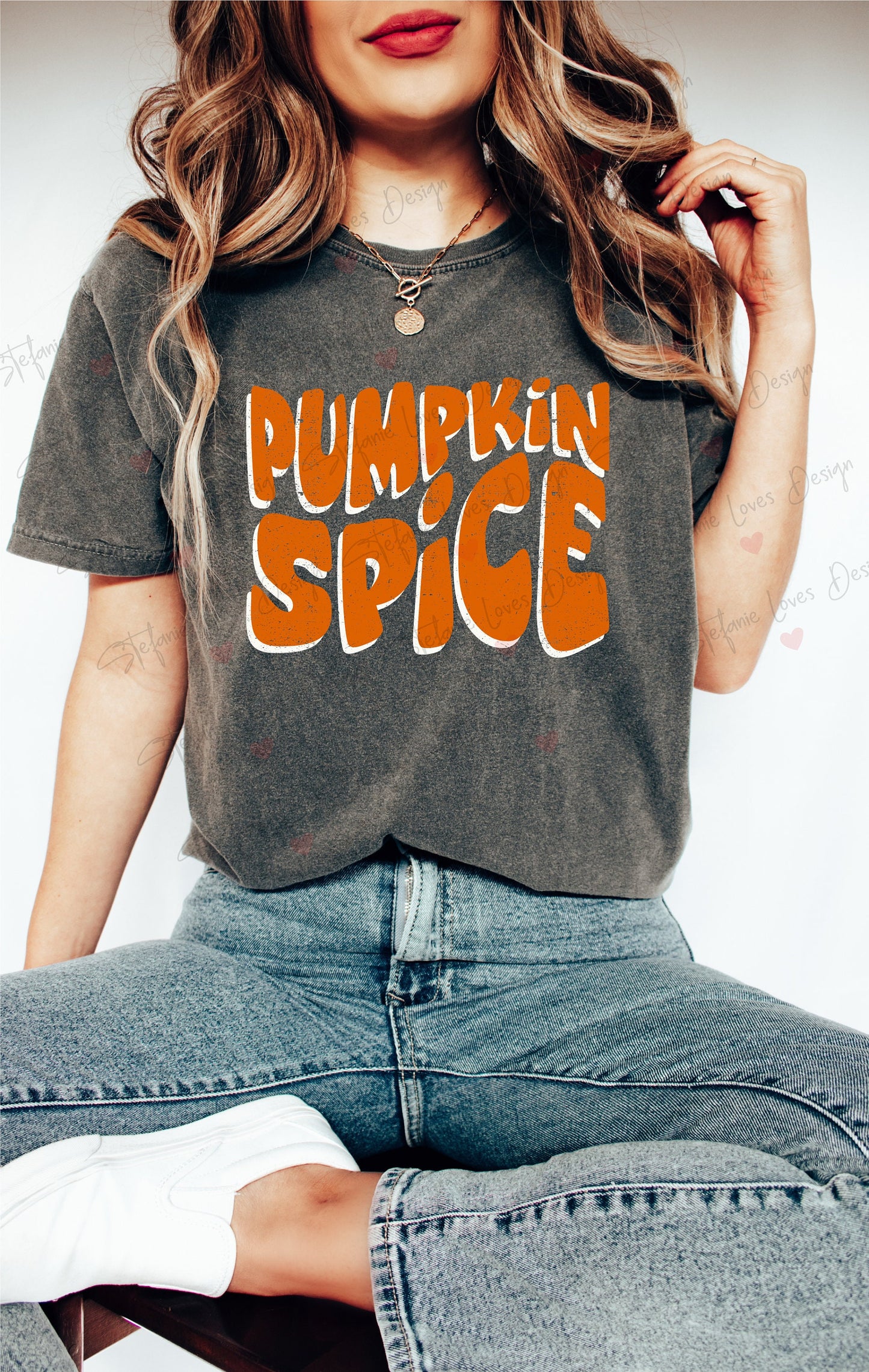 Pumpkin Spice Distressed Digital Design