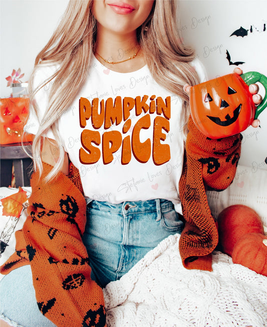 Pumpkin Spice Distressed Digital Design