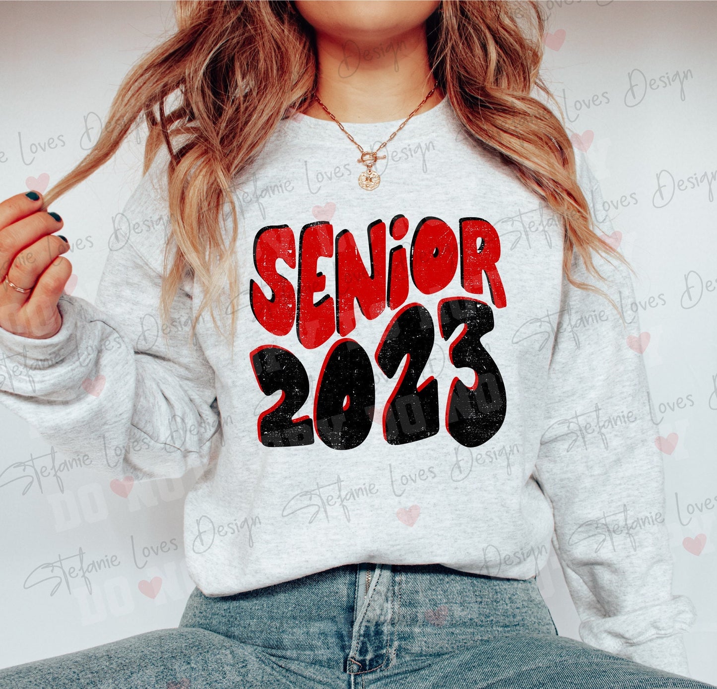 Senior 2023 Distressed png and svg, Distressed Senior png, 2023 Graduate, Digital Design, Graduation, Red and Black