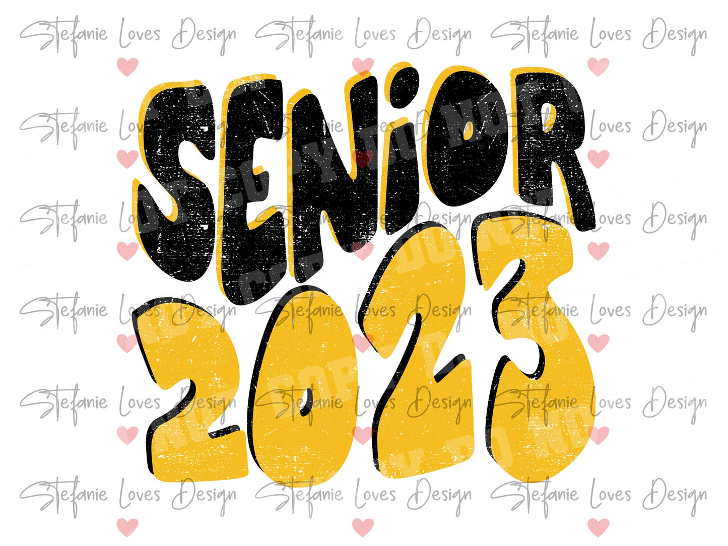 Senior 2023 Distressed png and svg, Distressed Senior png, 2023 Graduate, Digital Design, Graduation, Black and Gold