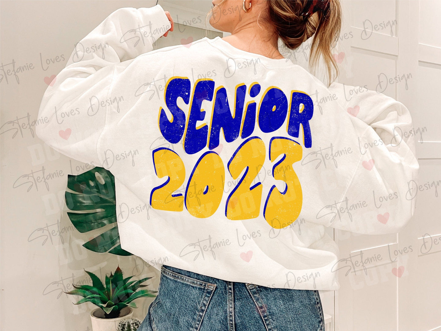 Senior 2023 Distressed png and svg, Distressed Senior png, 2023 Graduate, Digital Design, Graduation, Royal and Gold