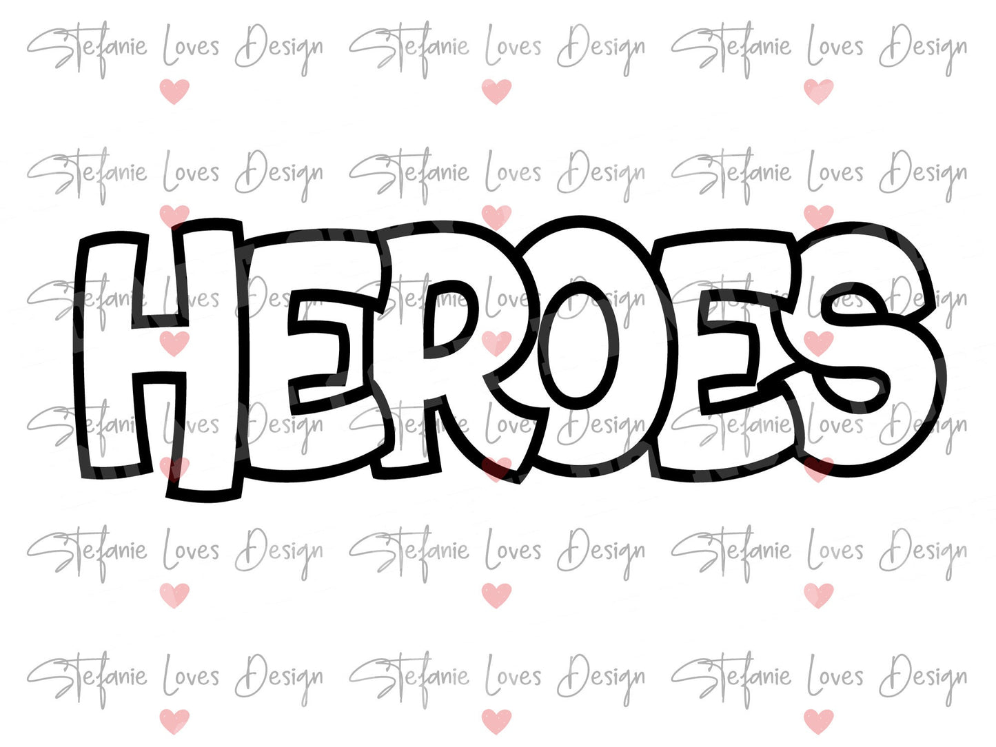 Heroes Outline SVG and PNG, Digital Design