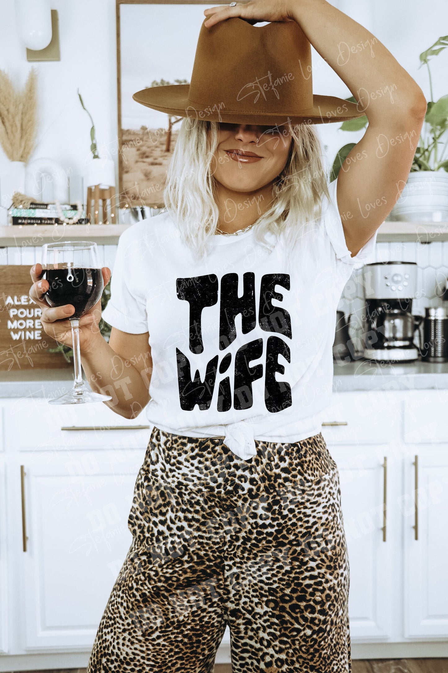 The Wife Distressed png, Digital Design