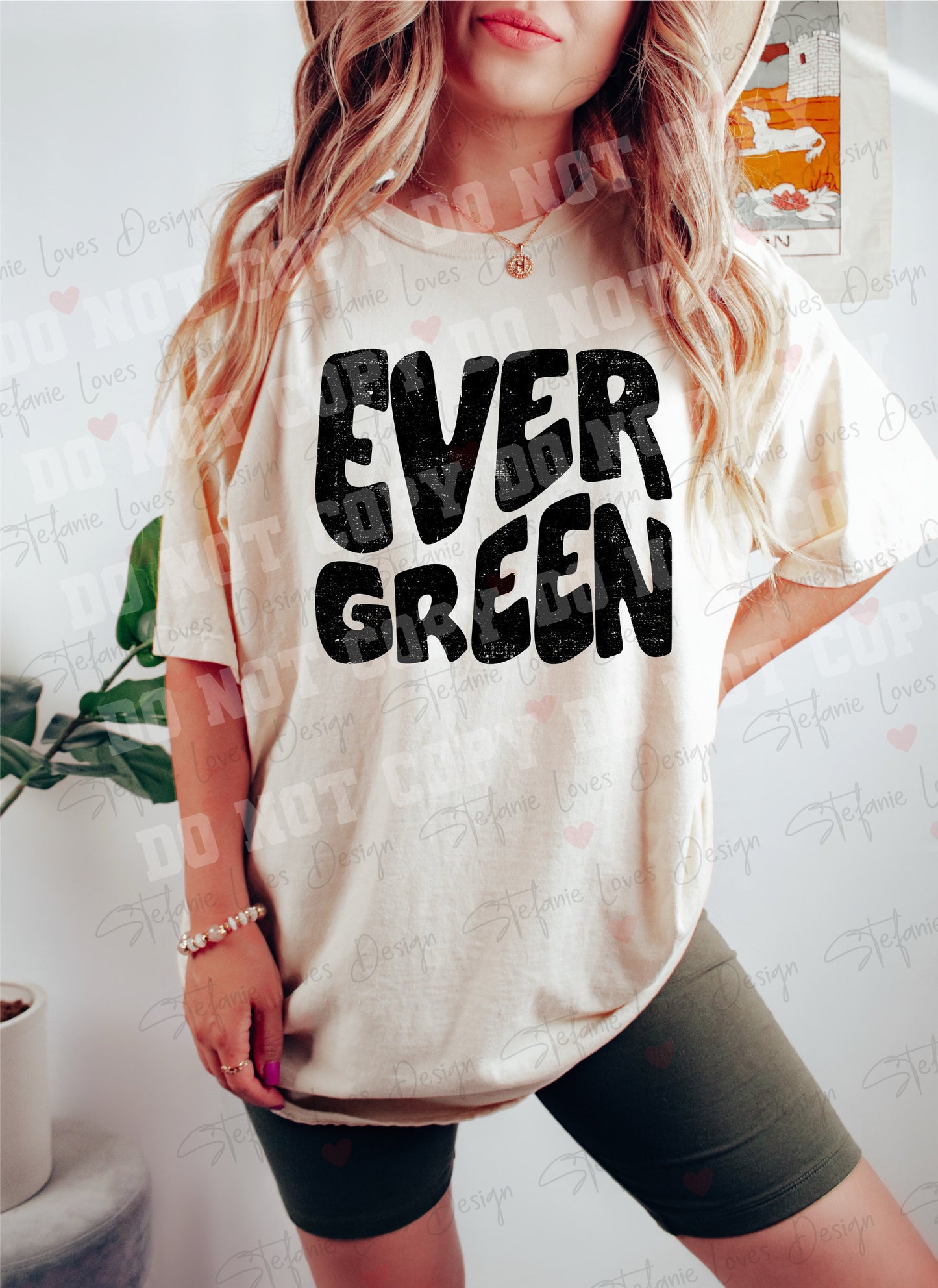 Evergreen Distressed png, Digital Design