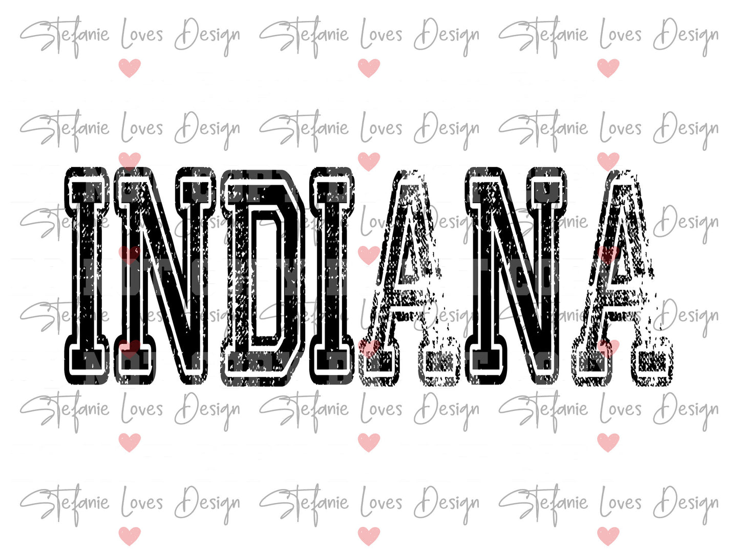 Indiana Distressed Design png and svg, Digital Design