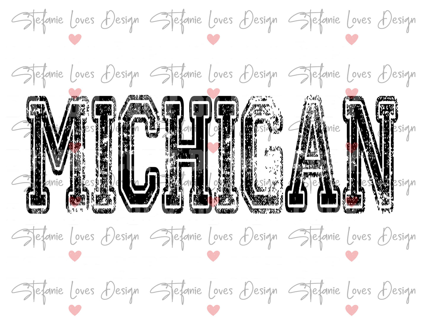 Michigan Distressed Design png and svg, Digital Design