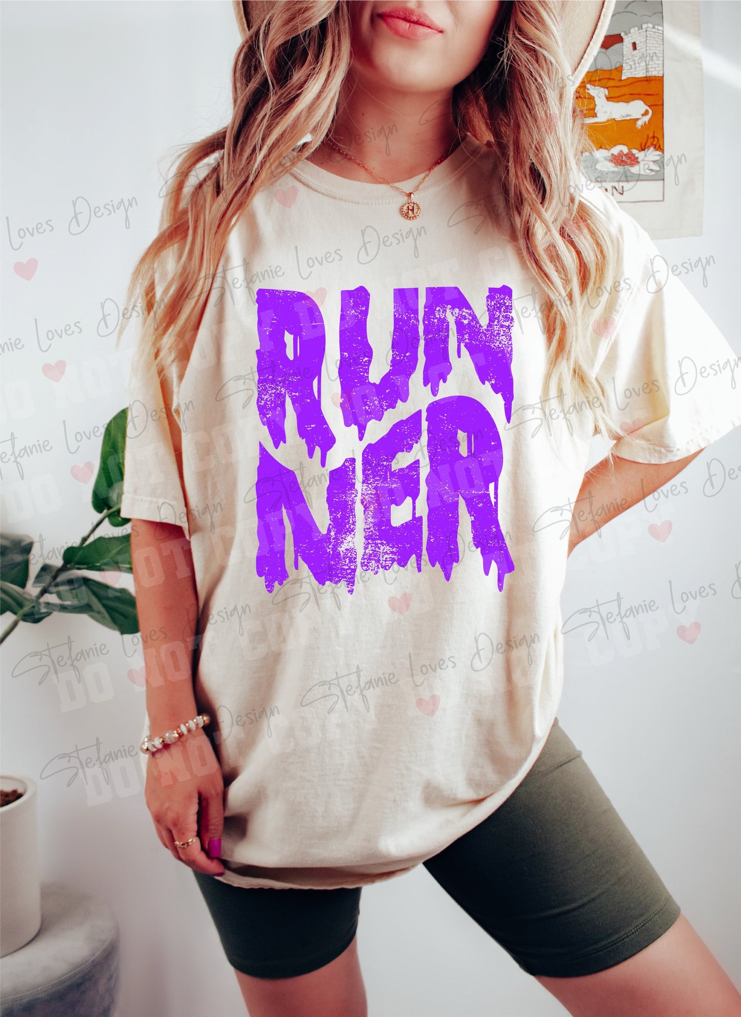RUNNER HALLOWEEN Distressed Digital Design