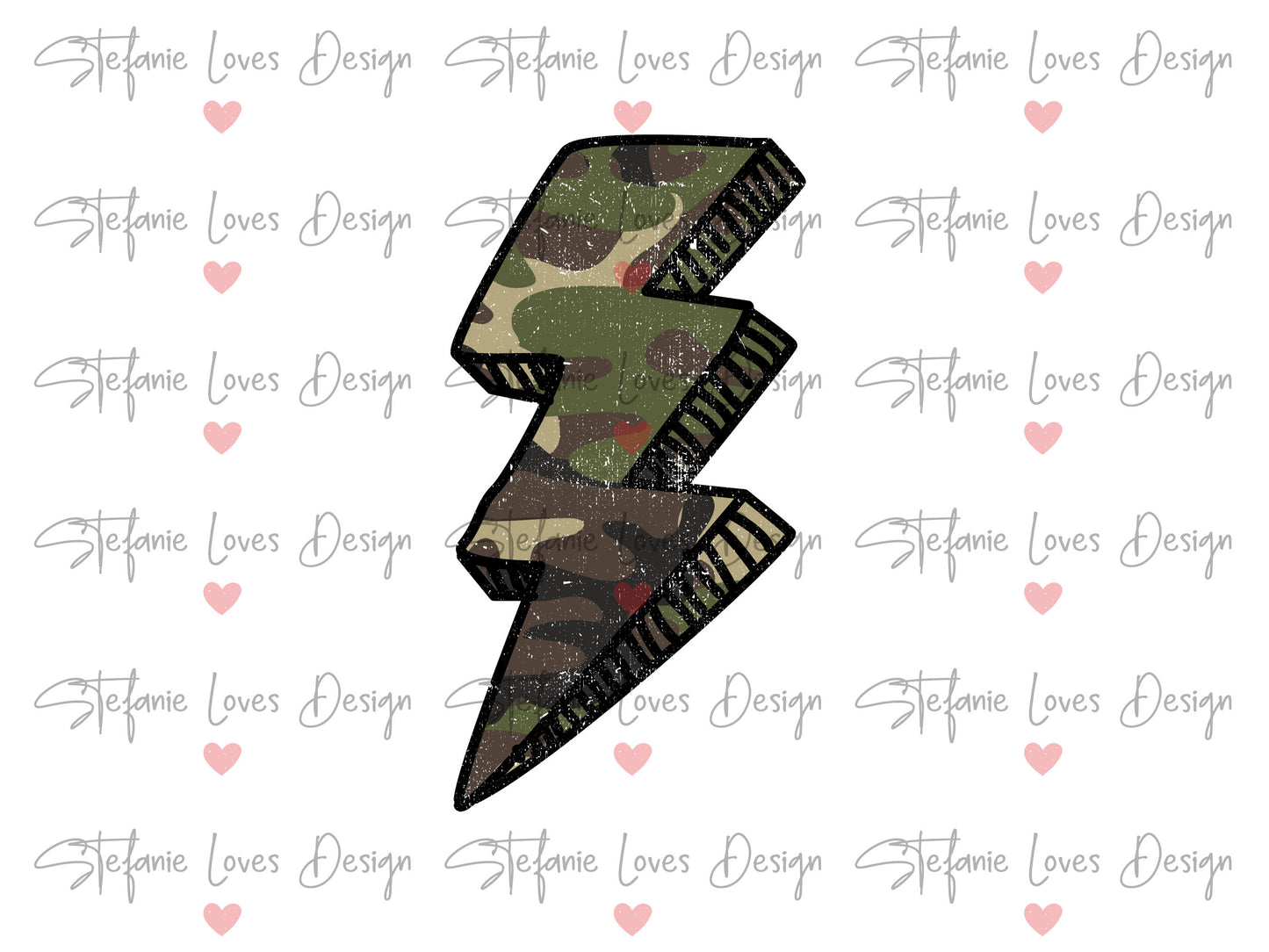 Lightning Bolt camouflage Distressed PNG, Digital Design, Trending