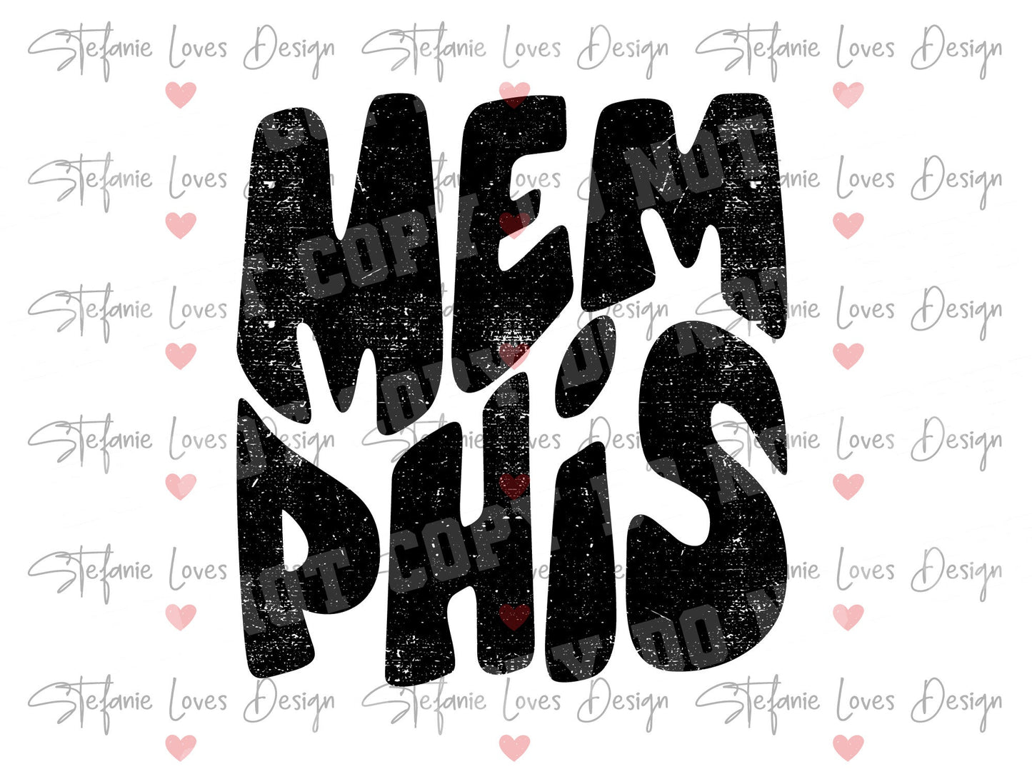 MEMPHIS Distressed png, Digital Design