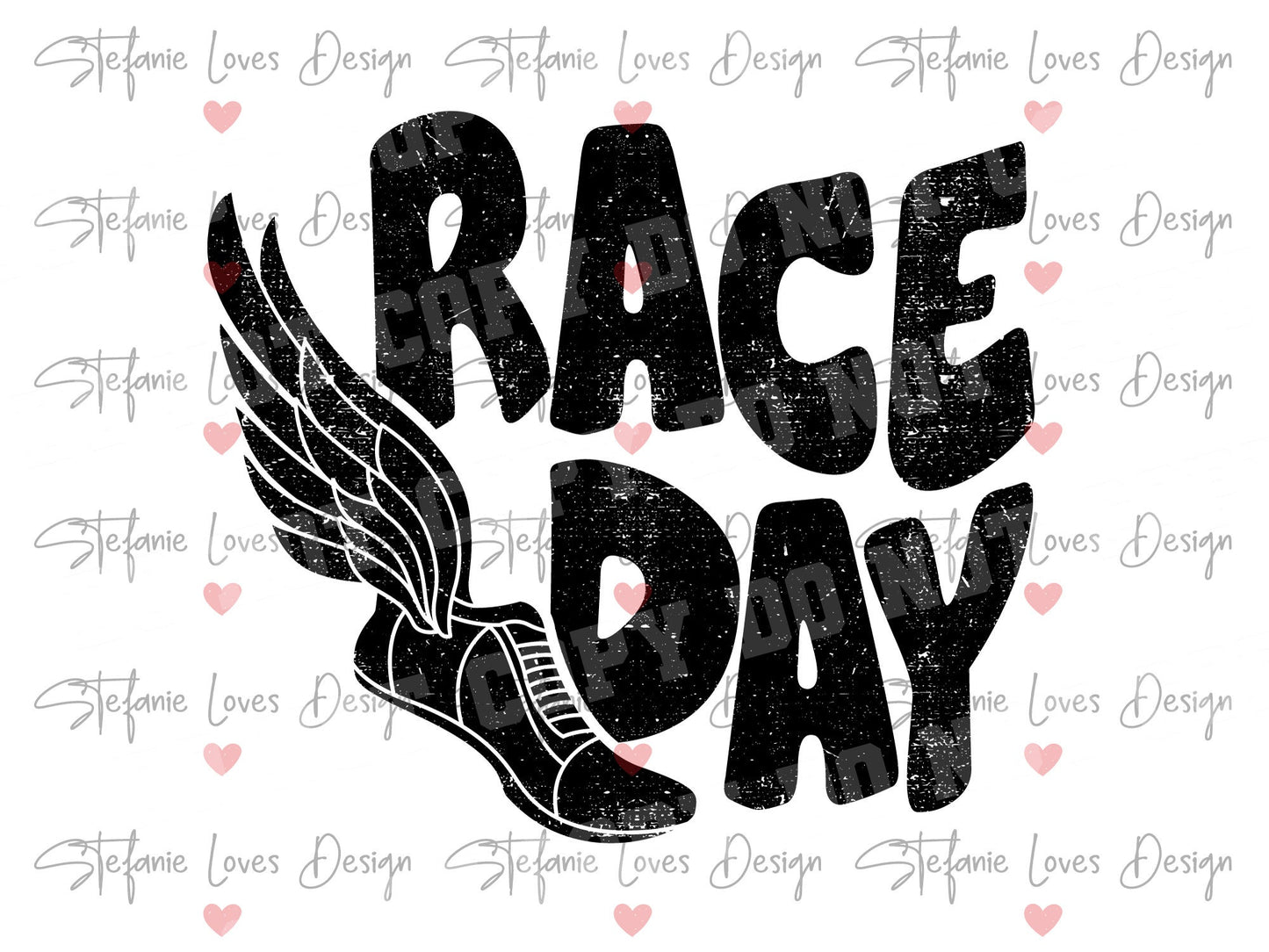 Race Day Distressed png, Distressed Running Race Day, Cross Country Digital Design