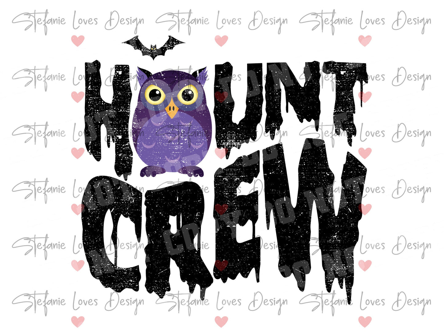 Haunt Crew Distressed Digital Design