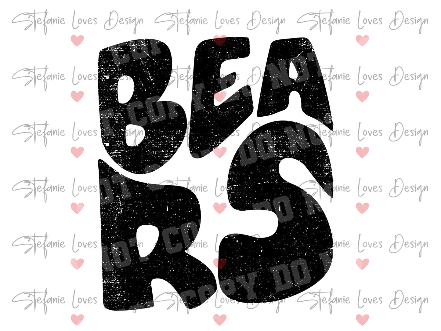 Bears png, Distressed Bears png, Digital Design