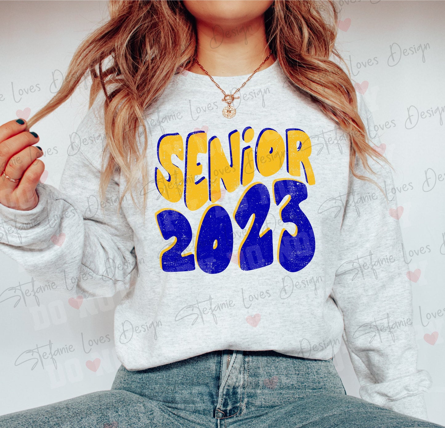 Senior 2023 Distressed png and svg, Distressed Senior png, 2023 Graduate, Digital Design, Graduation, Royal and Gold