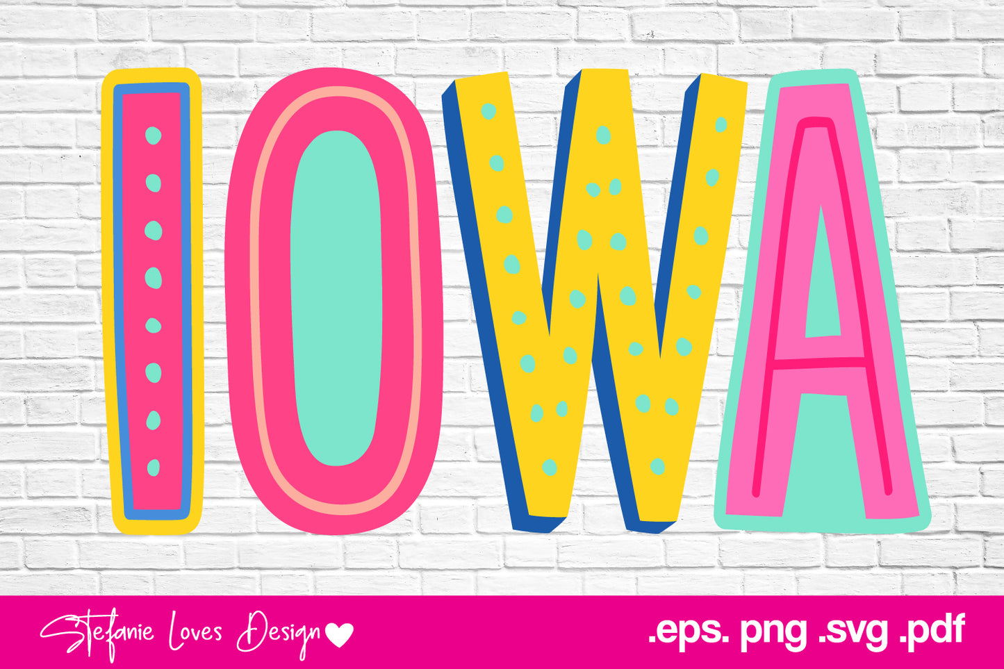 Iowa Cute Font Digital Design