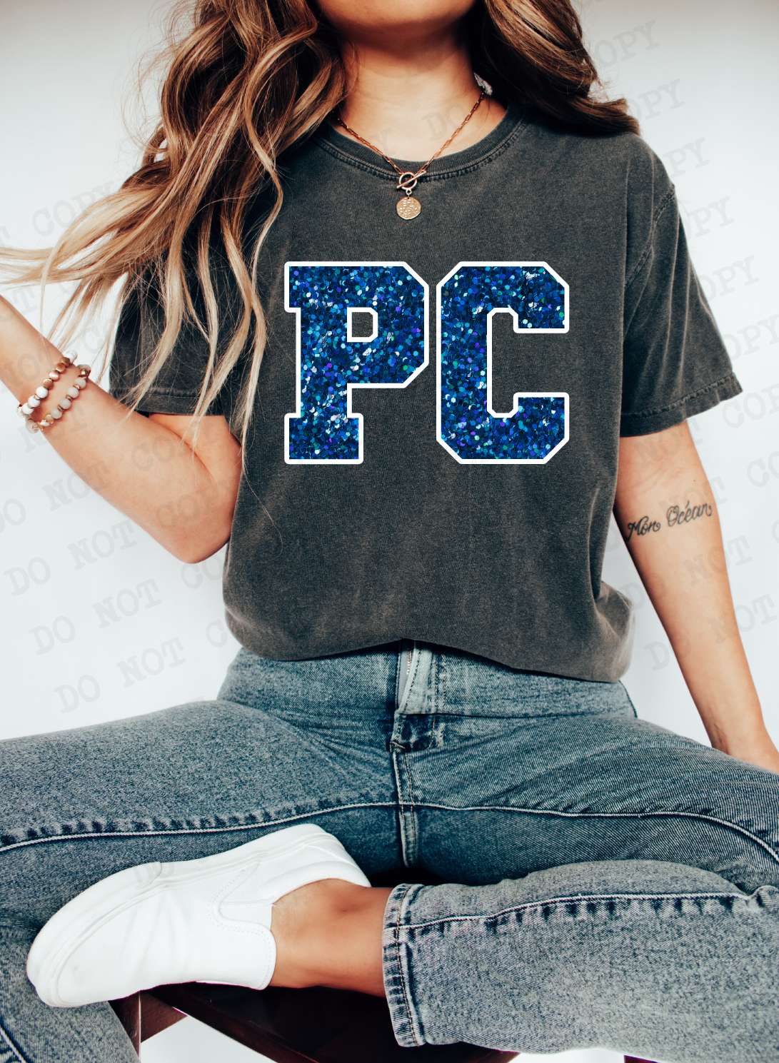 PC Blue Sequins Digital Design