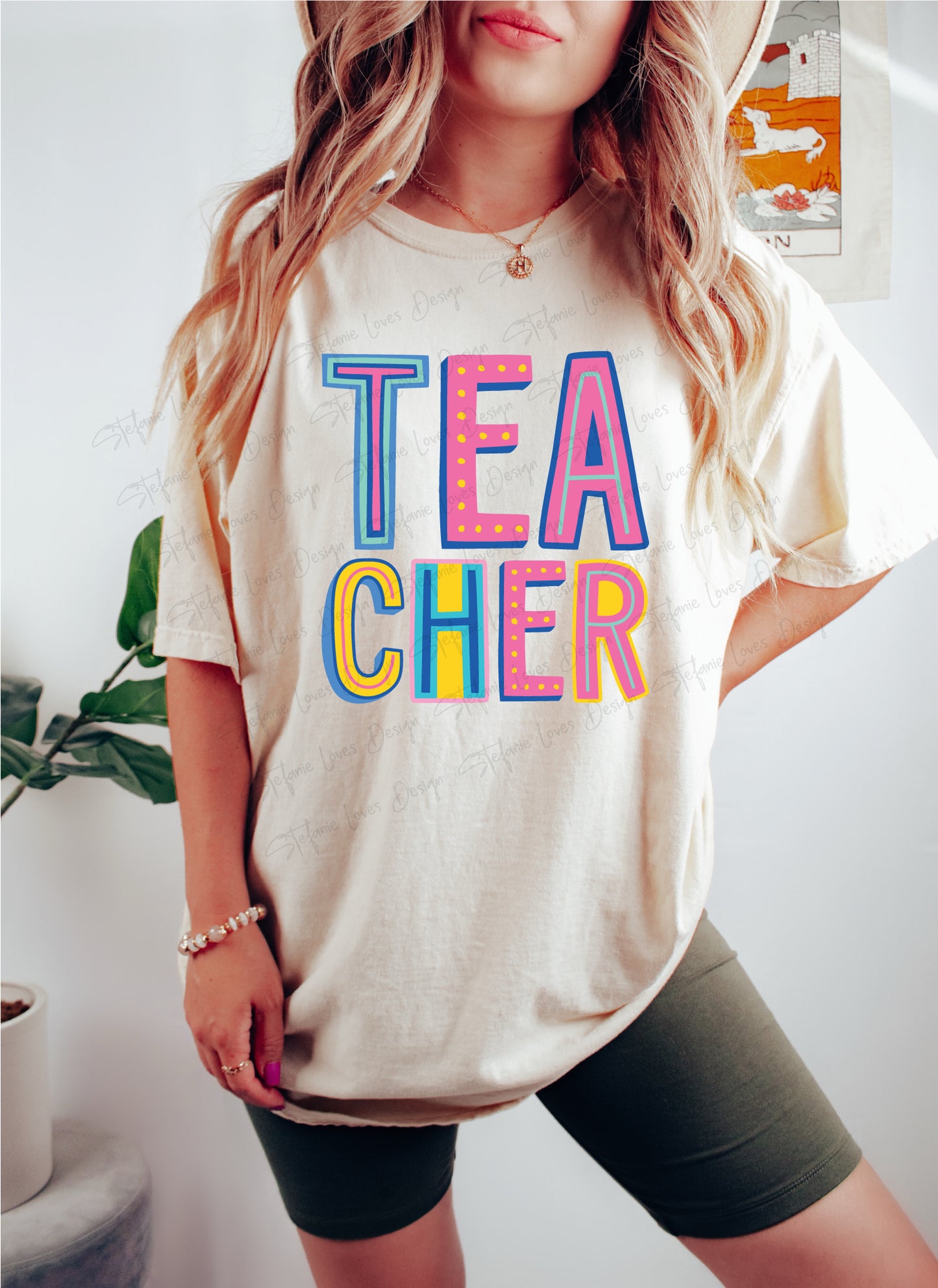 Teacher Cute Font Digital Design